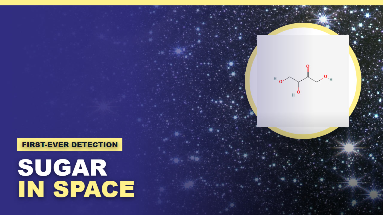 A dense Galactic Center star field beside the molecular structure of erythrulose